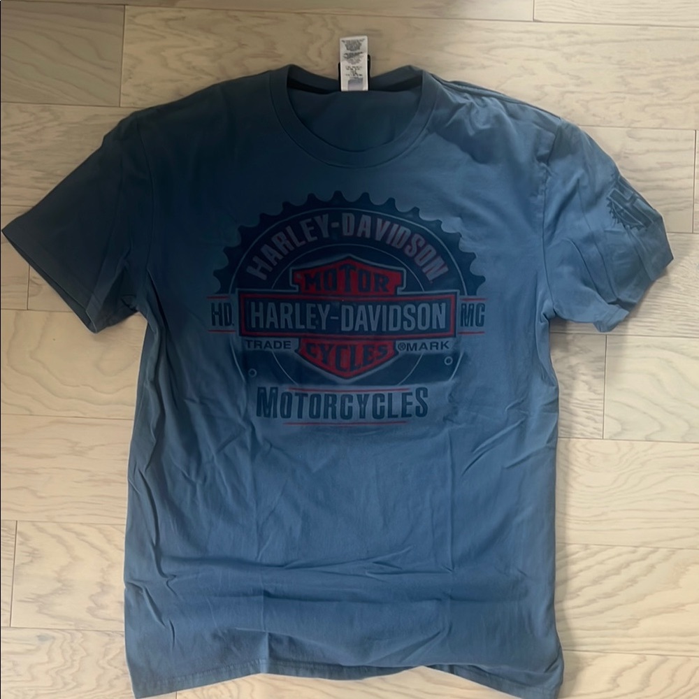 Harley-Davidson Blue Short Sleeve Tee with Logo